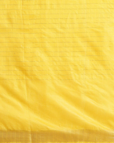 Handcrafted Kota Silk Mustard Plain Saree