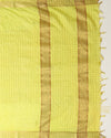 Handcrafted Kota Silk Golden Poppy Yellow Plain Saree