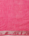 Fascinating Banarasi Silk Linen Pink Handloom Saree