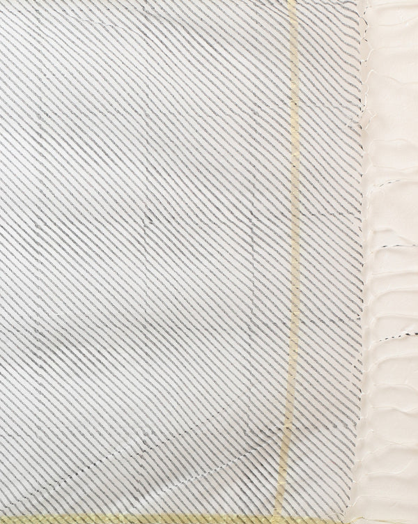 Lehariya Kota Doria White & Black Suit (Top+Dupatta+Bottom)