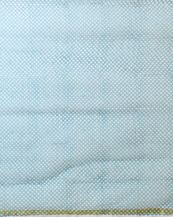 Lehariya Kota Doria Light Blue Suit (Top+Dupatta+Bottom)