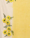 Rich Bandhej Kota Doria Embroidery Yellow Saree Handdyed