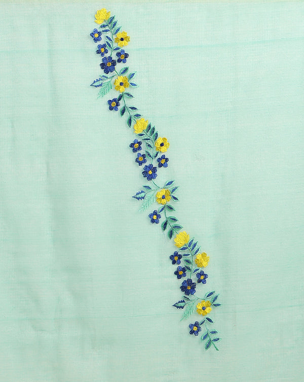 Embroidered Tranquil Kota Doria Suit (Top+Dupatta)