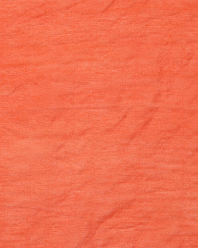 Striped Kota Slub Sequence Pallu Saree Hand Dyed Orange