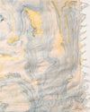 Abstract Katan Silk Tie Dyed Yellow & Blue Suit