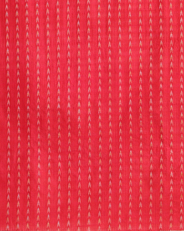 Abstract Katan Silk Tie Dyed Red & Blue Suit