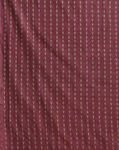 Abstract Katan Silk Tie Dyed Wine & Beige Suit