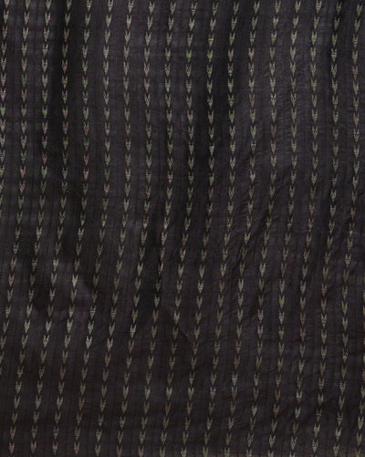 Abstract Katan Silk Marble Print Black & Pink Suit