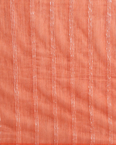 Bansbara Tussar Silk Kantha Handloom Saree Tacao Orange