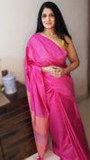 Silkmark Alluring Pure Eri Tussar Silk Pink Saree