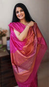 Silkmark Alluring Pure Eri Tussar Silk Pink Saree