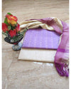 Adorable Khadi Cotton Handcrafted Violet Suit