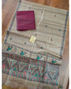 Silkmark Tussar Beige Madhubani Evocative Dupatta & Top