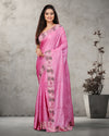 Silkmark Certified Lucid Pure Tussar Cutwork Pink Saree