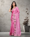 Silkmark Certified Lucid Pure Tussar Cutwork Pink Saree