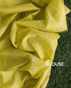 Handcrafted Kota Silk Golden Poppy Yellow Plain Saree