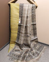 Silkmark Tussar Beige Madhubani Lucid Dupatta & Yellow Top
