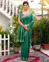 Silkmark Ghicha Tussar Exquisite Green Saree