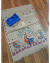 Silkmark Tussar Beige Madhubani Hypnotic Dupatta & Blue Top