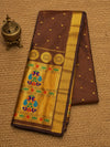 Rajdhara Handloom Paithani Silk Saree Rich Brown