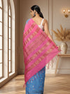 Quaint Eri Tussar Silk Embroidered Blue Saree