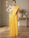 Katan  Harvest Golden Yellow Silk Saree Weaving Design with Blouse-Indiehaat