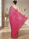 Kota Silk Pink Saree Sequence Pallu & Zig-Zag Design