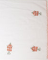 White Pure Kota Doria Saree Embroidered