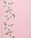 Pale Magenta Pink Pure Kota Doria Saree Embroidered