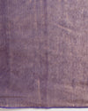 Tissue Linen Purple Saree Gold Shimmer Pallu