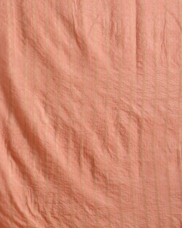 Abstract Katan Silk Tie Dyed Pink & Yellow Suit