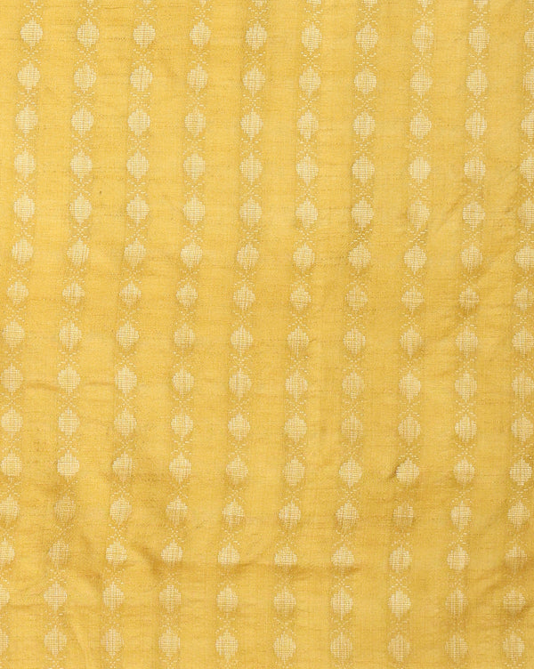 Katan Silk Striking Blockprint Yellow Suit