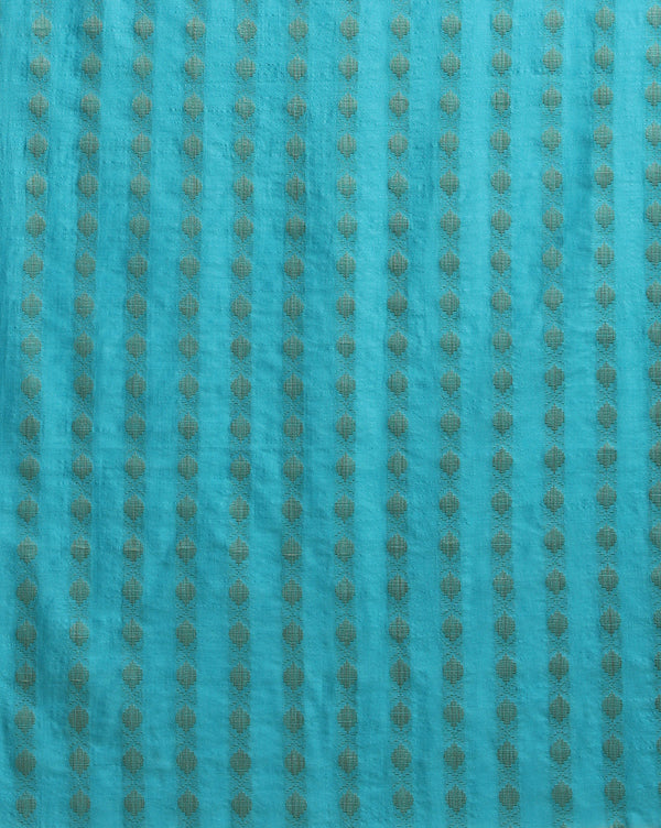 Katan Silk Inspiring Blockprint Blue Suit