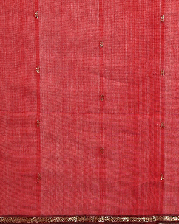 Joyful Pure Maheshwari Silk Handloom Saree Black & Red