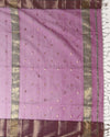 Lively Maheshwari Pure Silk Butta Body Purple Saree