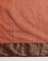 Glowing Maheshwari Pure Silk Butta Body Orange Saree