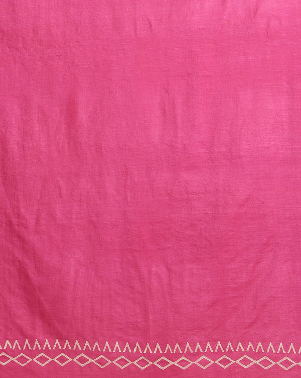 Katan Silk Fanciful Blockprint Purple Suit