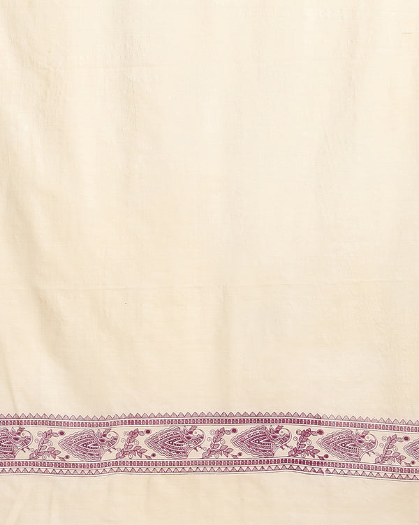 Katan Silk Kinetic Blockprint Violet Suit