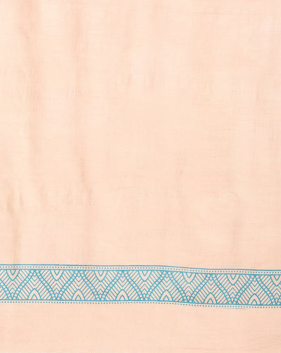 Katan Silk Radiating Blockprint Royal Blue Suit