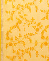 Pure Cotton Kota Doria Saree Yellow Jaal Embroidery