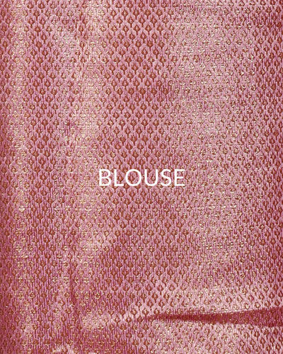 Silkmark Certified Banarasi Muga Tussar Raspberry Pink Saree