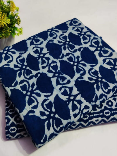 Chaap Deep Indigo Pure Cotton Blockprinted Suit (Top & Bottom) (Last 1 Piece Available)