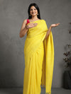 Silkmark Ghicha Tussar Radiating Yellow Saree