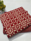 Pure Cotton Blockprinted Suit Red | Indiehaat
