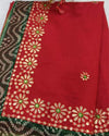 Indiehaat | Kota Cotton Gota Patti Red Saree