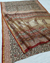 Indiehaat | Chanderi Silk Kalamkari Beige Saree