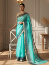Sea Green Pure Silk Kota Doria Handdyed Saree