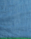 Tranquil Slub Linen Hand Dyed Blue Saree