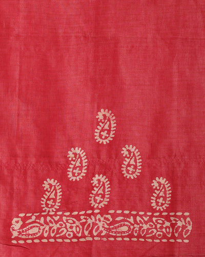 Wax Batik Hand Dyed Khadi Silk Purple Suit