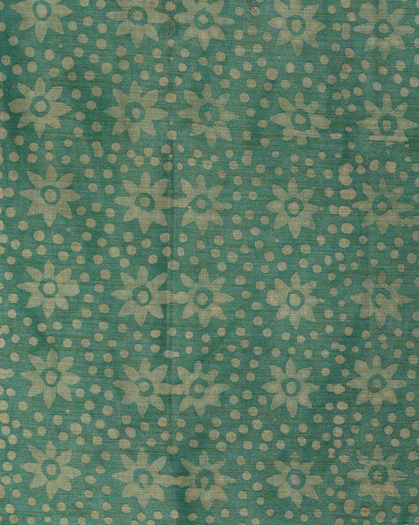 Wax Batik Hand Dyed Khadi Silk Sea Green Suit